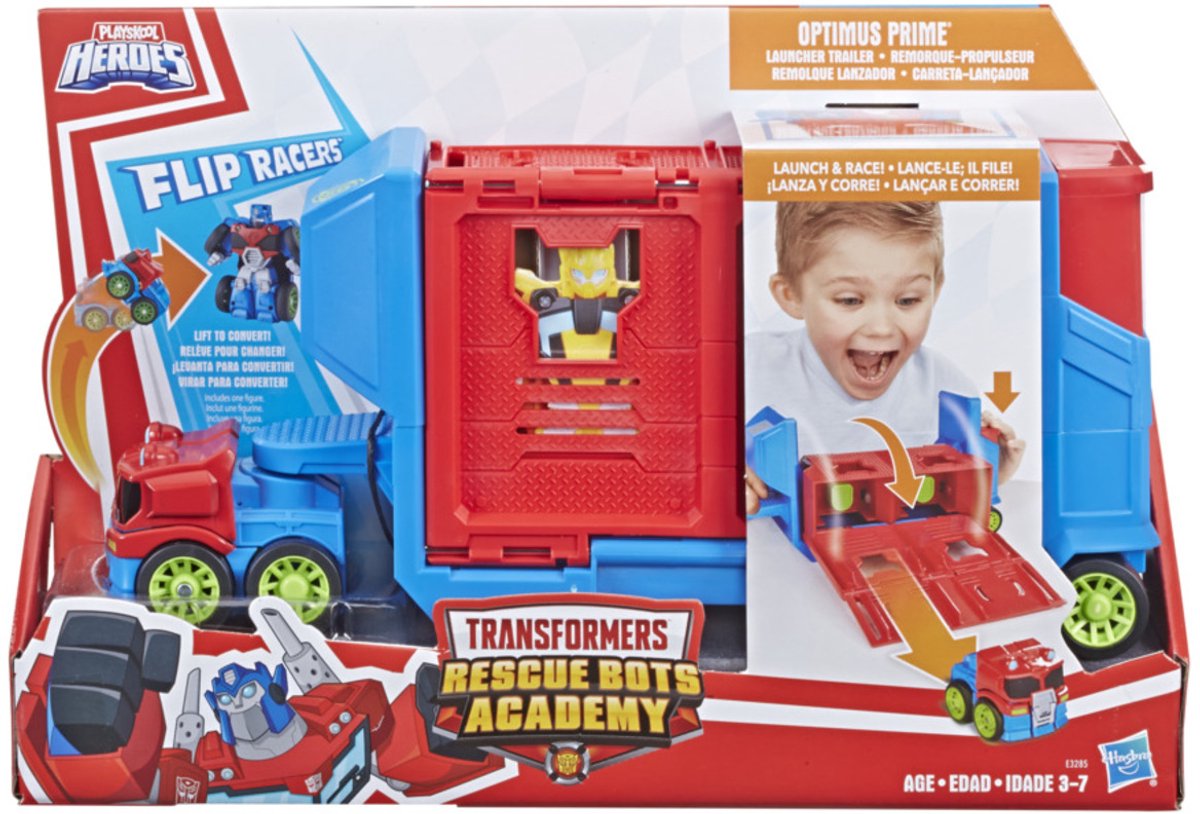 Transformers Rescue Bots Flip Racers Optimus Prime