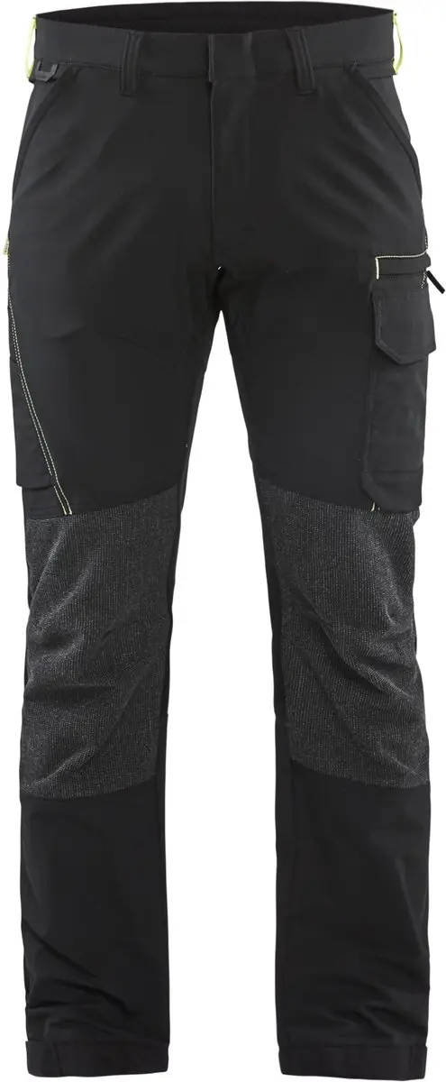Blåkläder Service Werkbroek 1422-1645 - 4-weg Stretch - C46 - Zwart/High Vis Geel