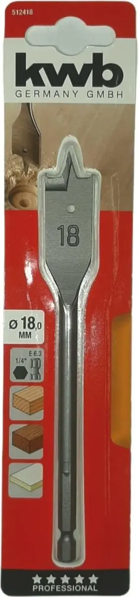 KWB Speedboor Lepelboor 18mm Profi