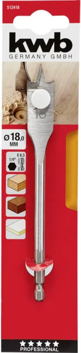 KWB Speedboor Lepelboor 18mm Profi - 10mm - Metaal - MPN 512418
