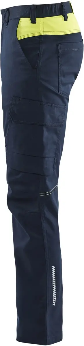 Blåkläder Industrie Werkbroek 1444-1832 D136 - Donker Marineblauw/High Vis Geel