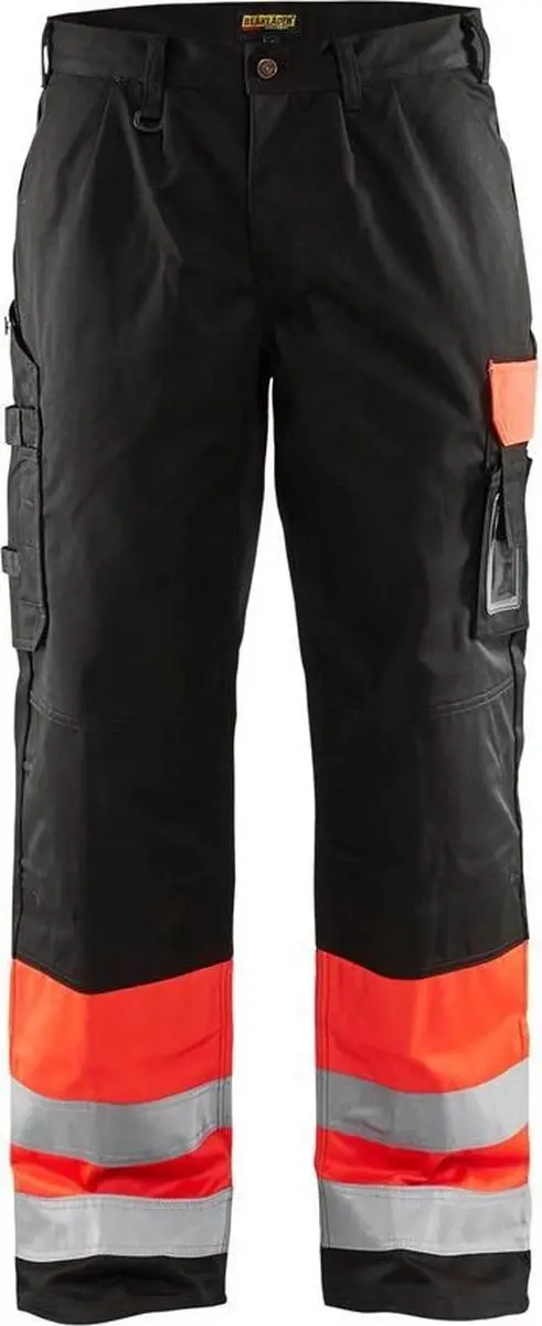 Blåkläder Werkbroek 1584-1860 High Vis Rood/Zwart