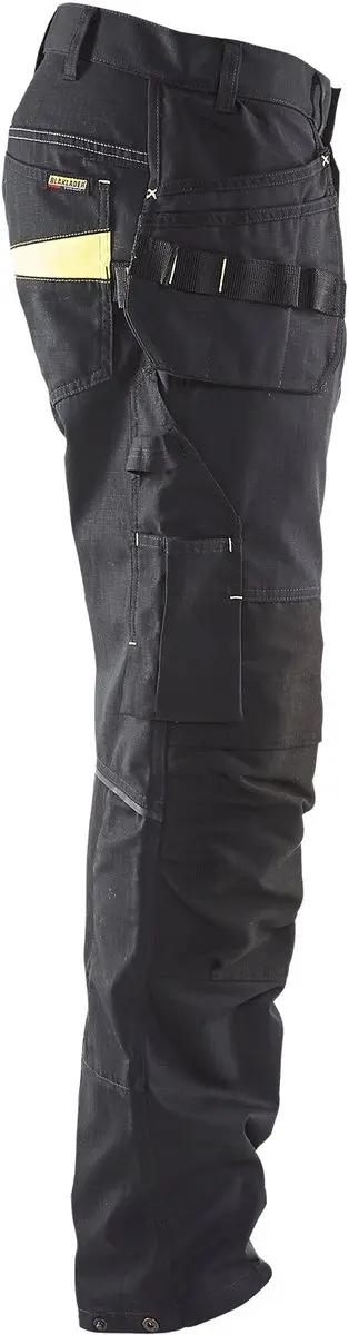 Blåkläder Service Werkbroek 1496-1330 - Stretch - 152 - Zwart/High Vis Geel