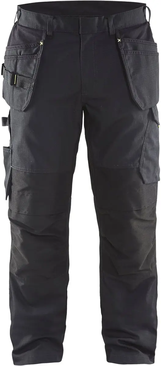 Blåkläder Service Werkbroek 1496-1330 - Stretch - 152 - Zwart/High Vis Geel