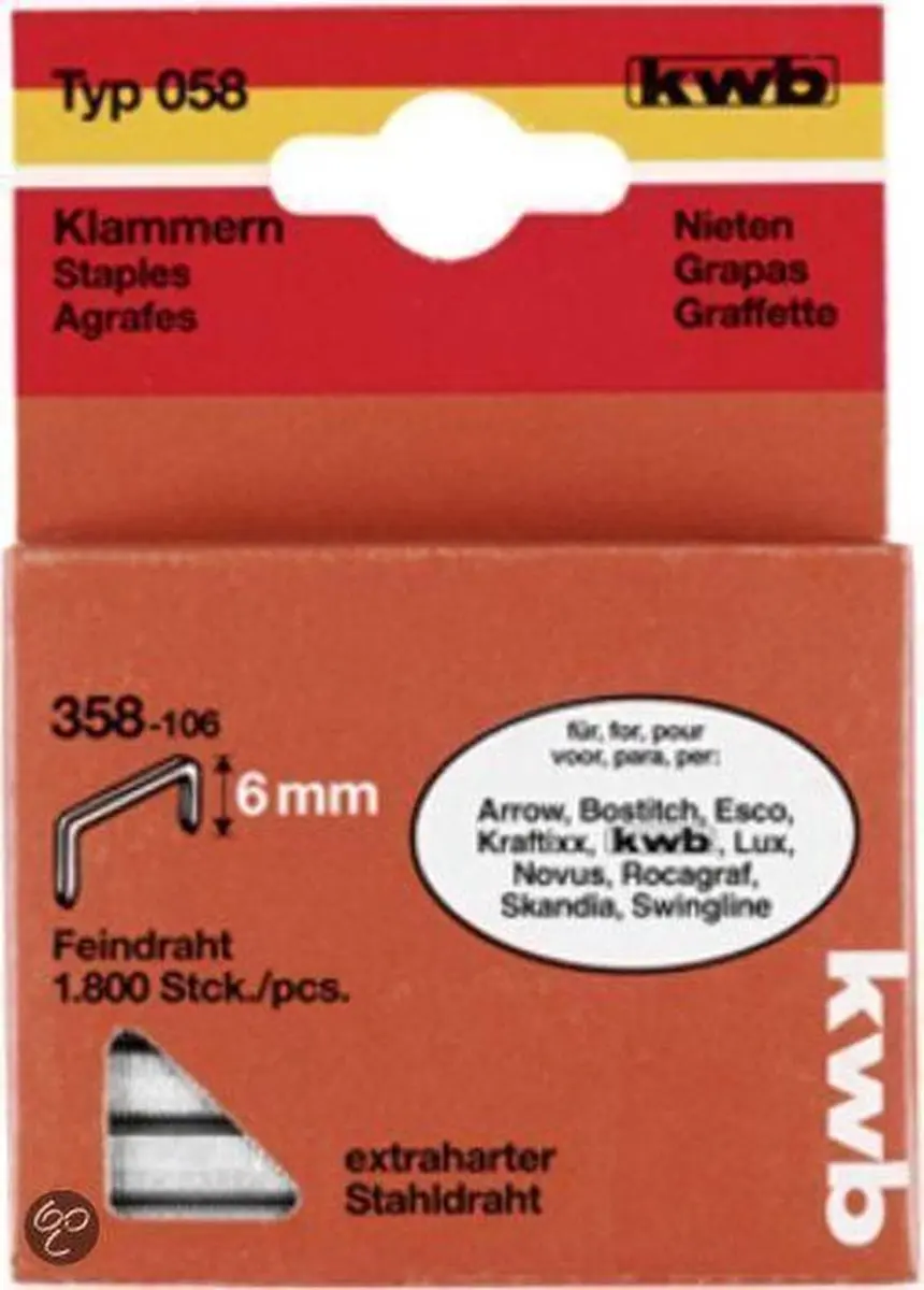 KWB Nieten Hard Type 058C - 8mm - 1400 Stuks