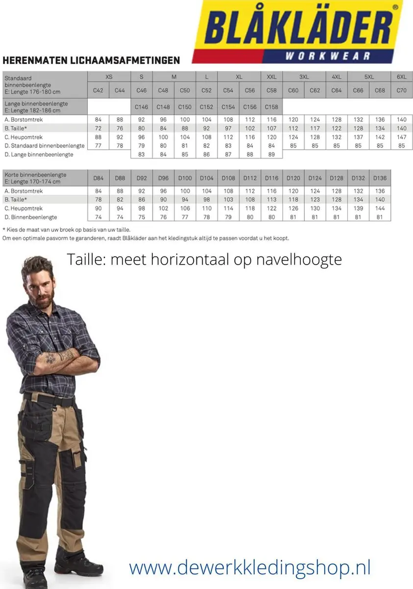 Blåkläder Korte Schilderswerkbroek 10881645 - Wit/Donkergrijs - Maat 62