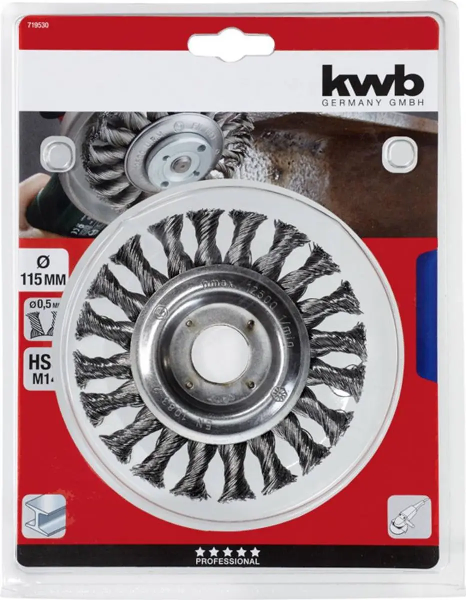 KWB Aggresso-Flex Schijfborstels Staaldraad 115mm - 1 Stuk