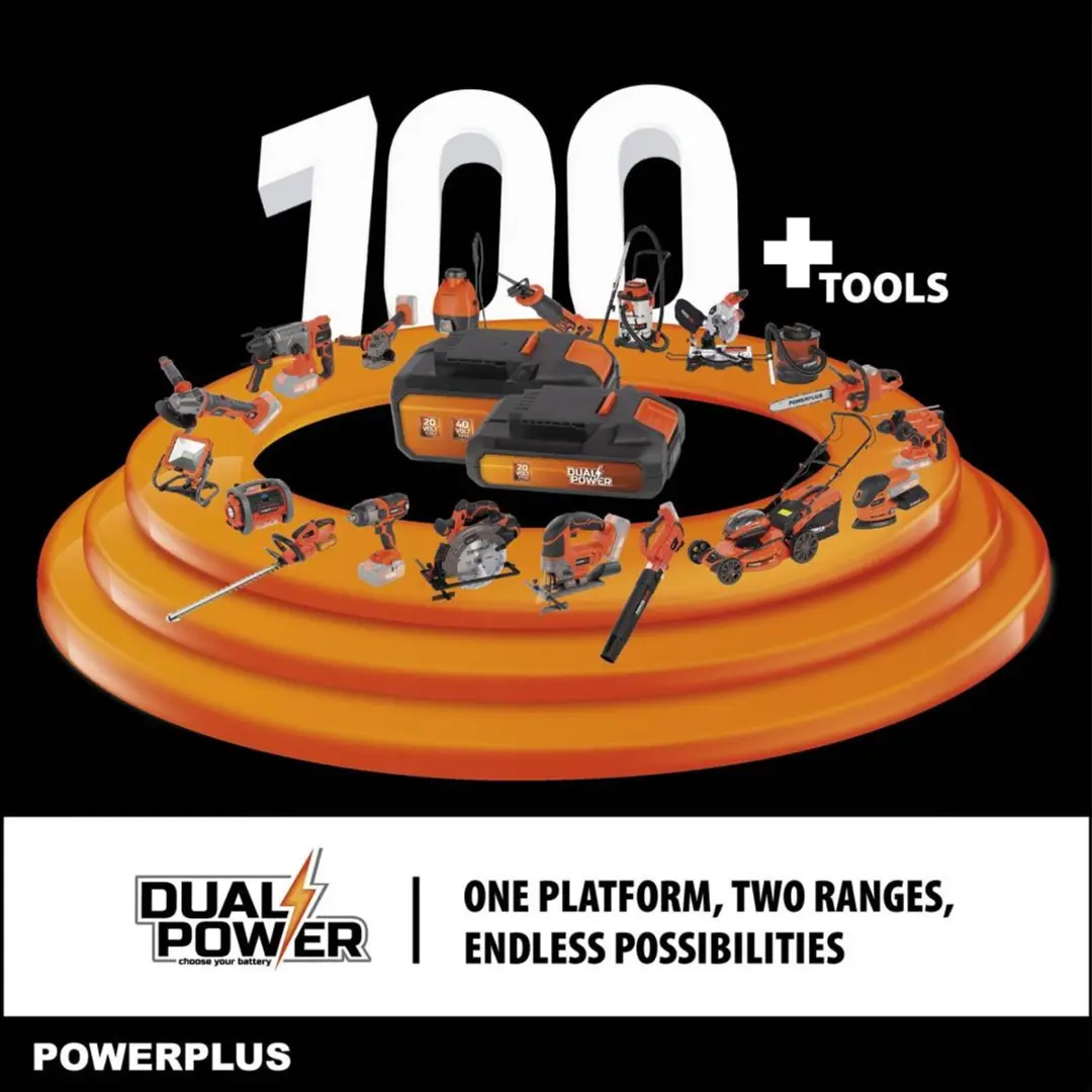 Powerplus POWDP90640 Dual Power Batterij & Lader Set - 5.0Ah/2.5Ah