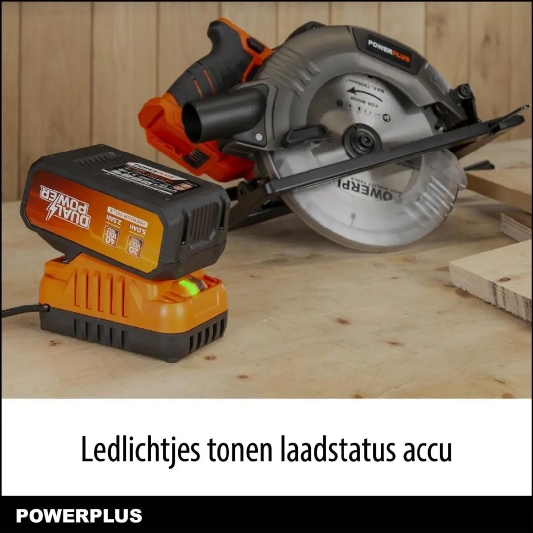 Powerplus POWDP90640 Dual Power Batterij & Lader Set - 5.0Ah/2.5Ah