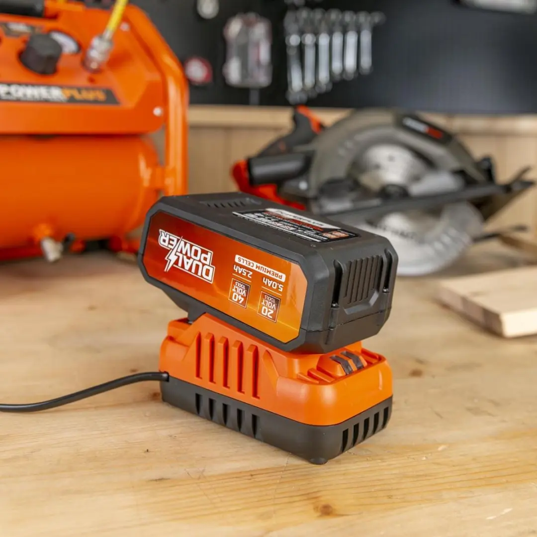 Powerplus POWDP90640 Dual Power Batterij & Lader Set - 5.0Ah/2.5Ah
