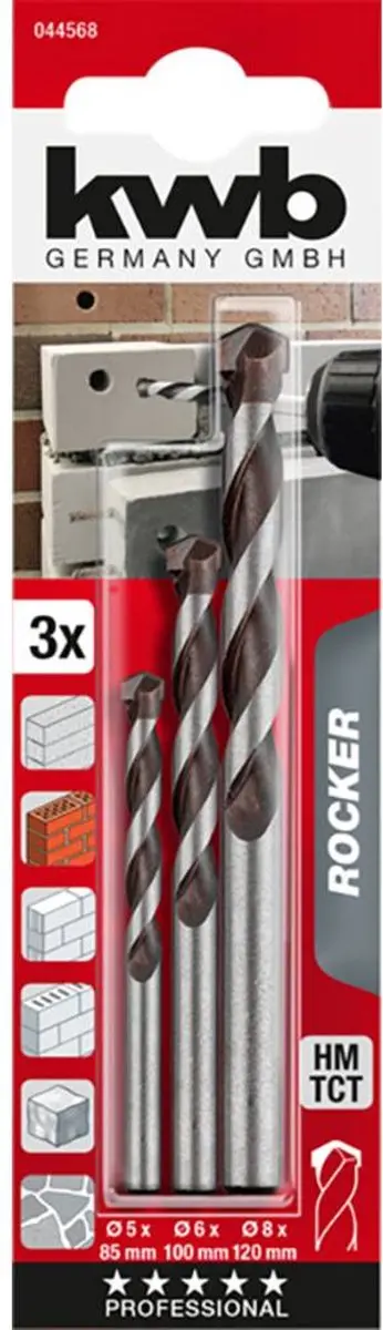 KWB Rocker Betonborenset 3-delig - Metaal
