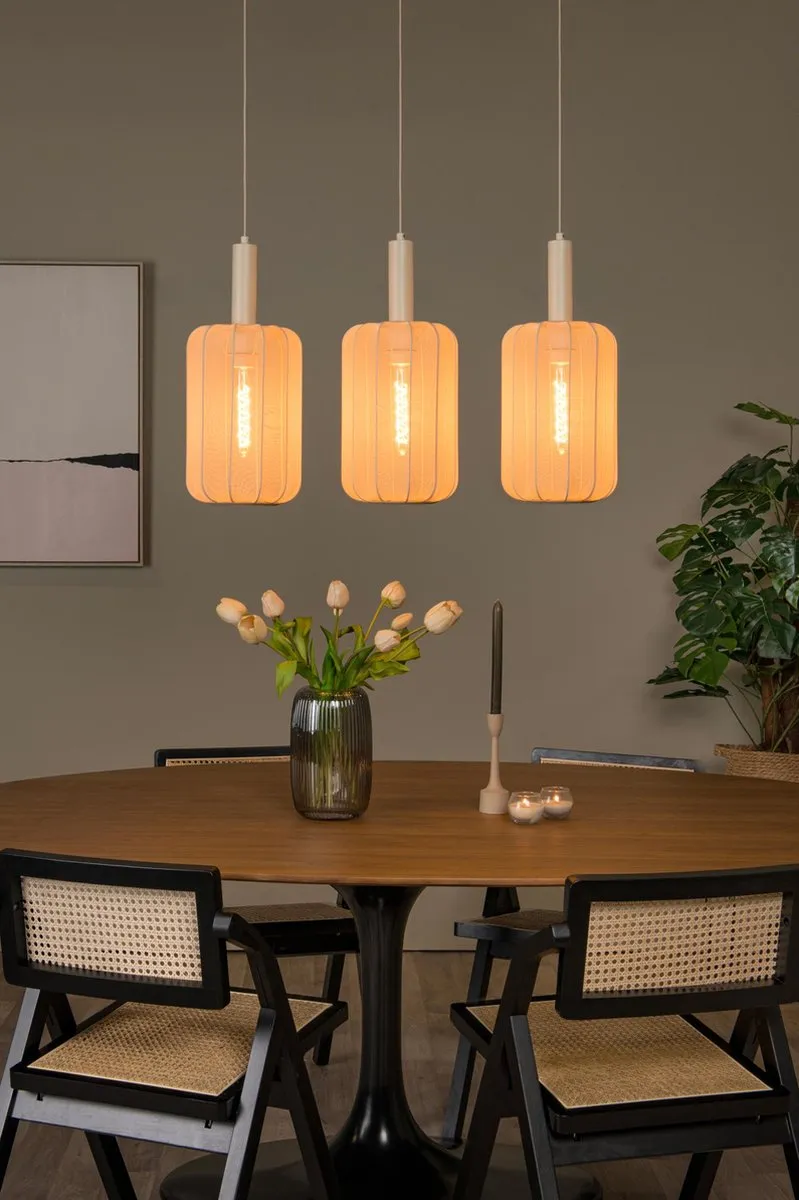 Lucide Corina Hanglamp 3xE27 - Beige