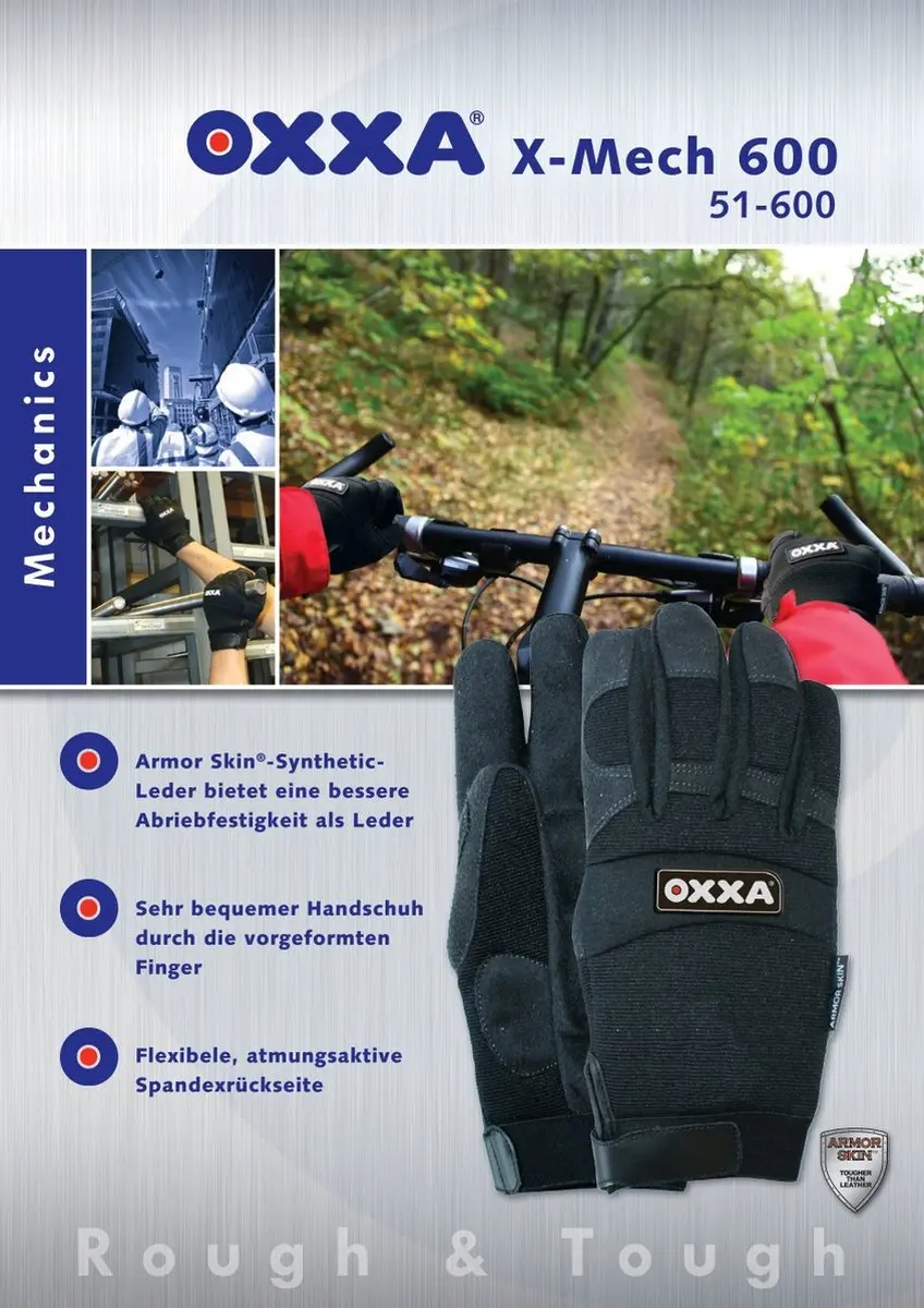 Oxxa X-Mech 51-600 Montage Werkhandschoen - Zwart - XL