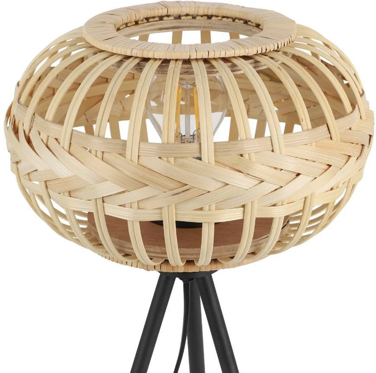 Eglo Amsfield 1 Tafellamp - Zwart/Hout - 41 cm