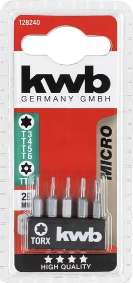 KWB 128240 Bitset Staal - 5 Stuks