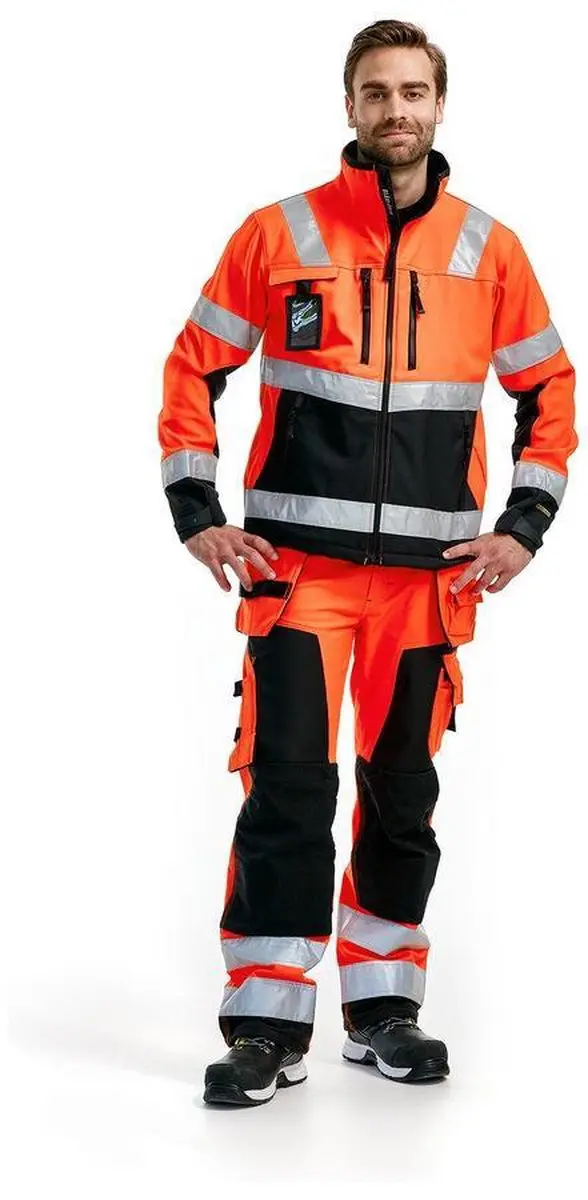 Blåkläder Werkbroek Softshell High Vis 1567-2517 - 58 - Rood/Zwart - afbeelding 6 van 6