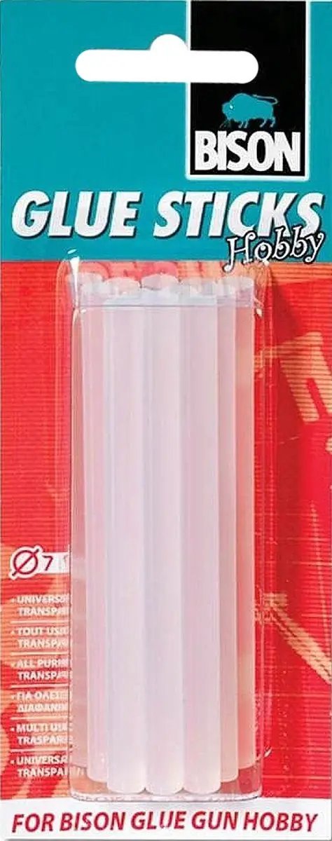 Bison Glue Sticks Hobby 1490812 - 12 Stuks