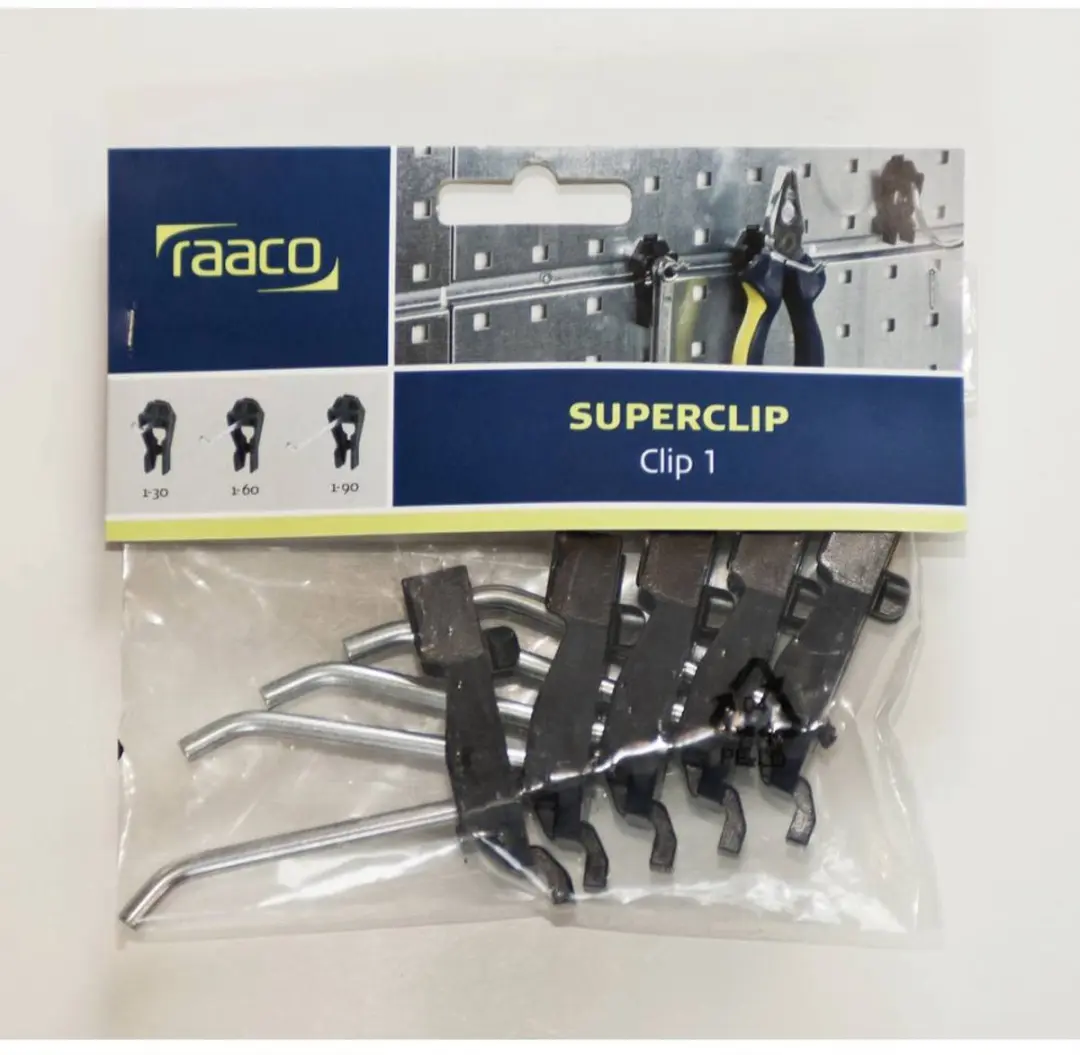 Raaco Gereedschapswand 109659 - 3 Panelen & 44 Clips - Grijs