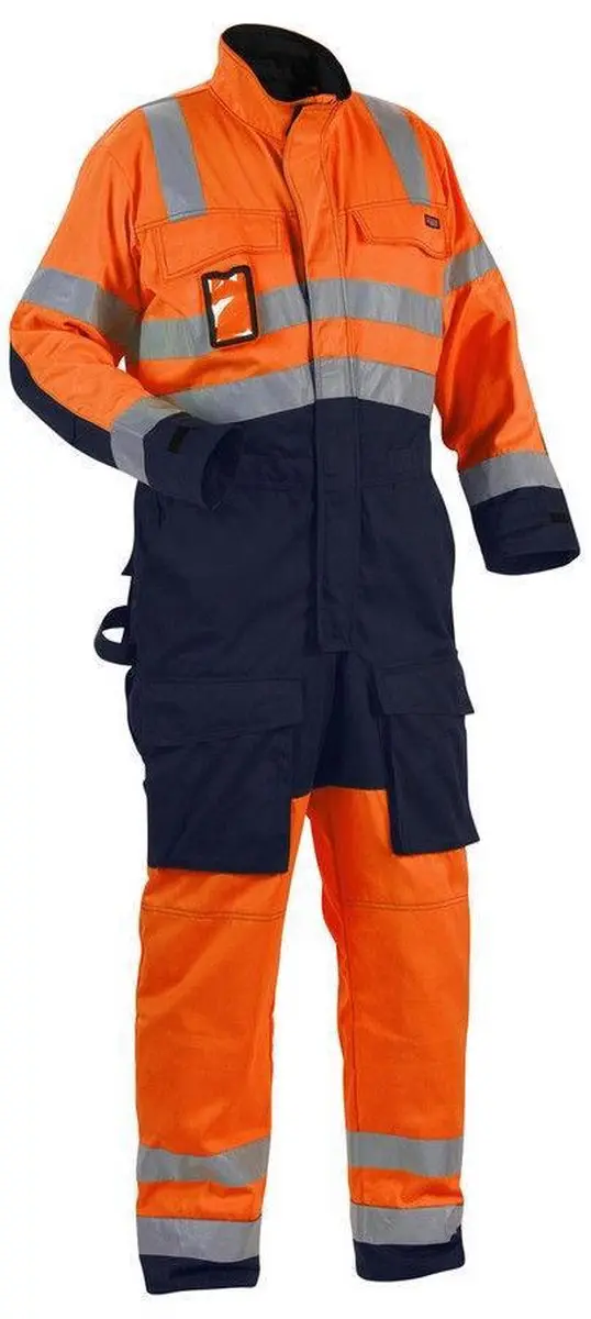 Blåkläder 6373-1804 High-Vis Overall - C46 - Oranje/Marineblauw