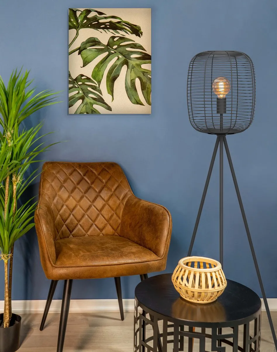 Eglo Derwen Vloerlamp E27 - Zwart