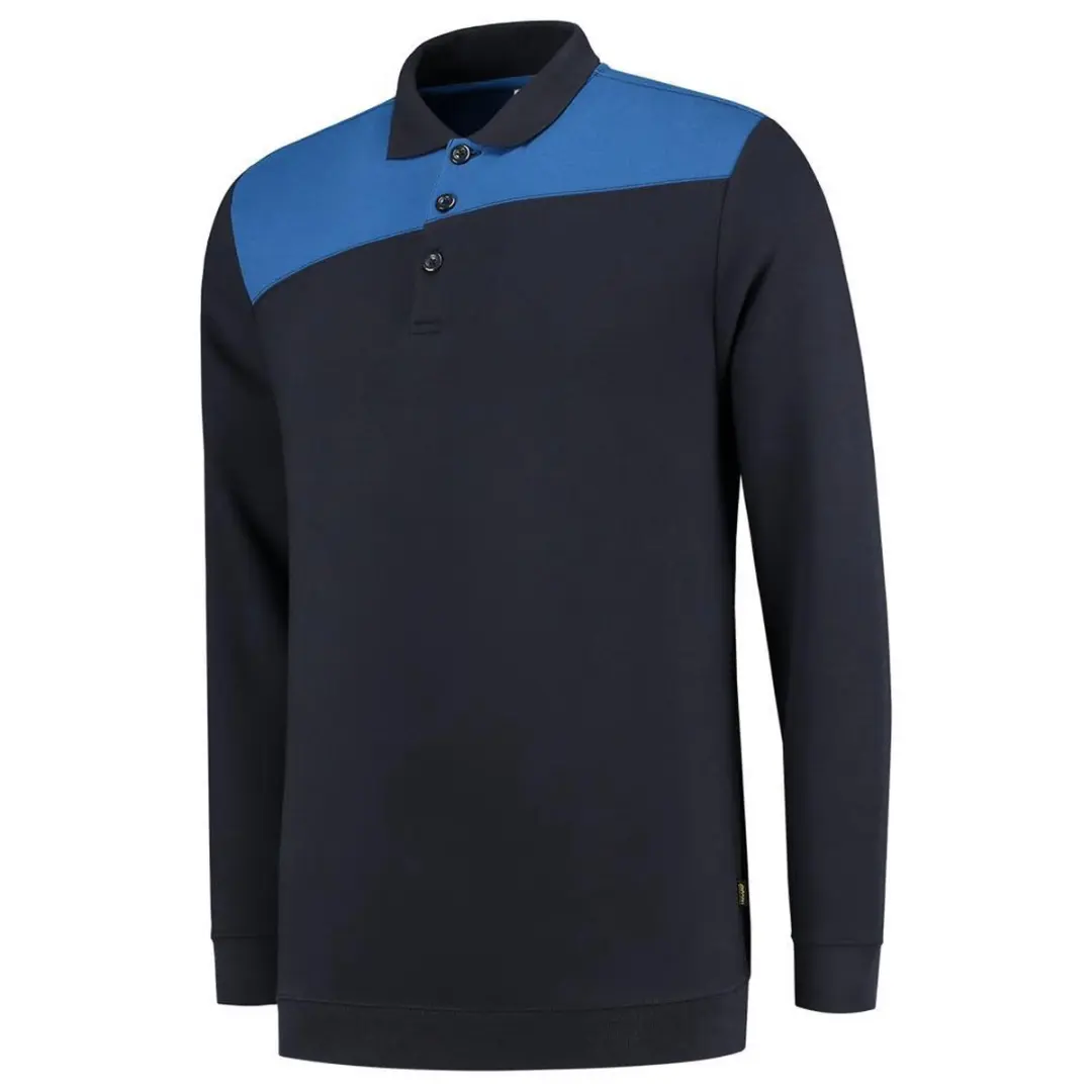 Tricorp Polo Sweater Bicolor 302004 - Navy/Koningsblauw - Maat S
