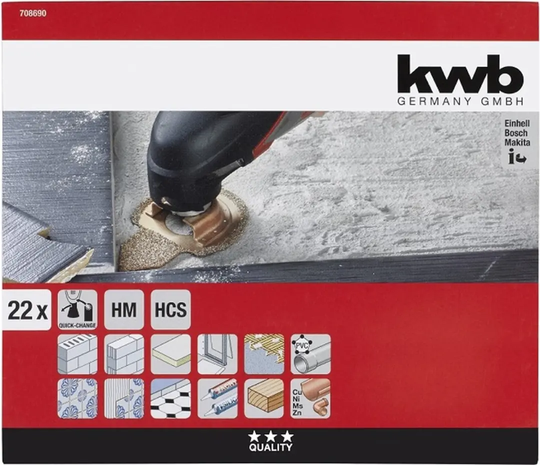 kwb 708690 Tegelset 22-delig 1 set(s)