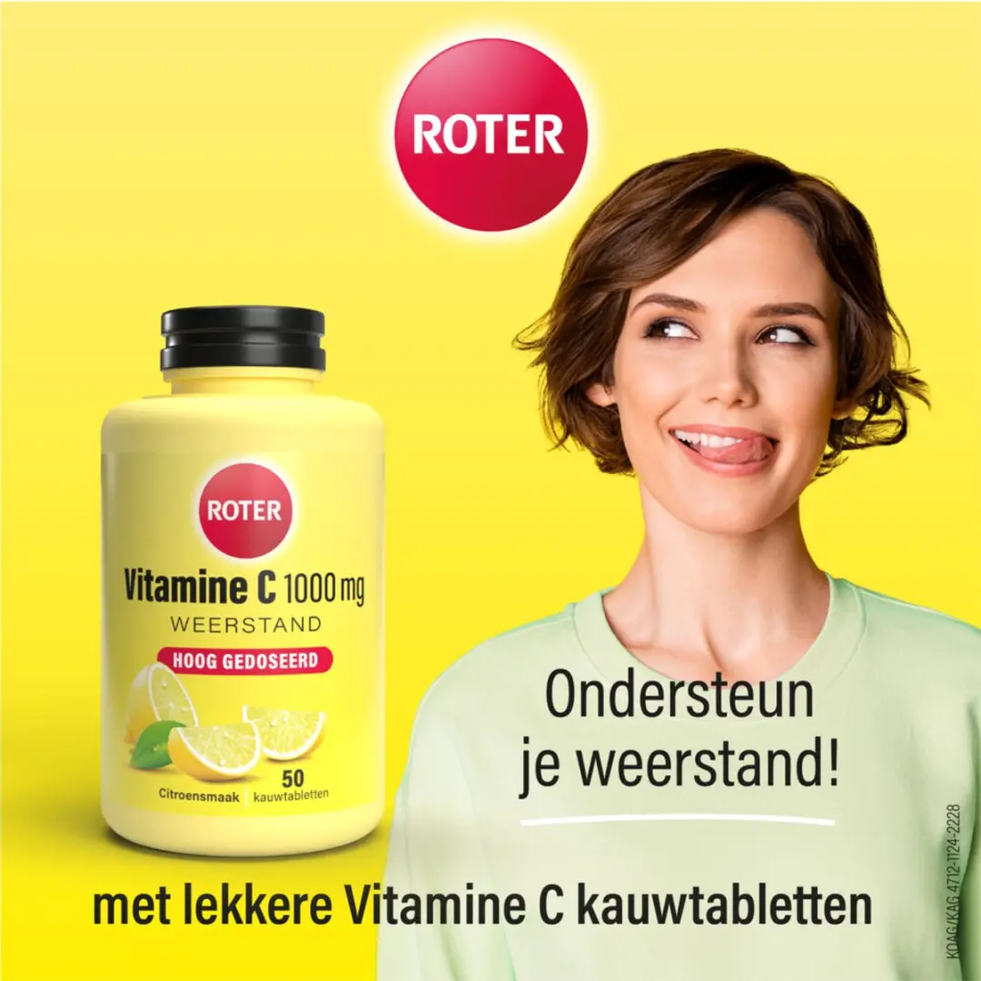 Roter Vitamine C 1000mg Sterk Citroen Kauwtabletten