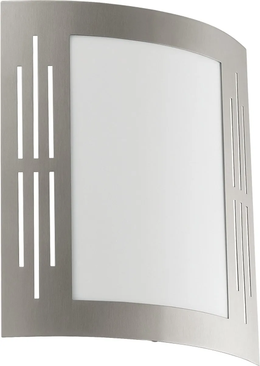 Eglo City Wandlamp 1 Licht - RVS Wit