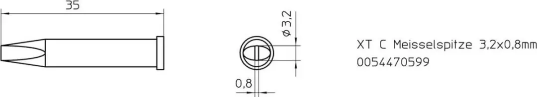 Weller XT-C Soldeerpunt Beitel 3.2mm - 0054470599