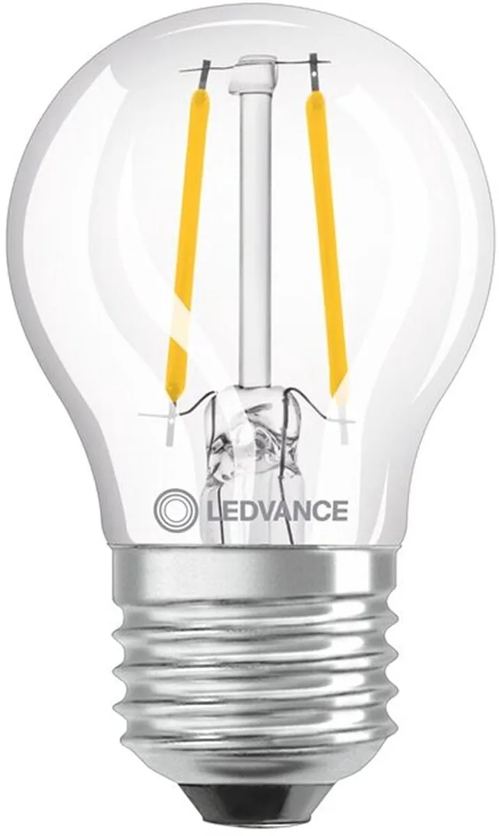 LEDVANCE LED Filament P45 E27 1.5W 136lm Warm Wit