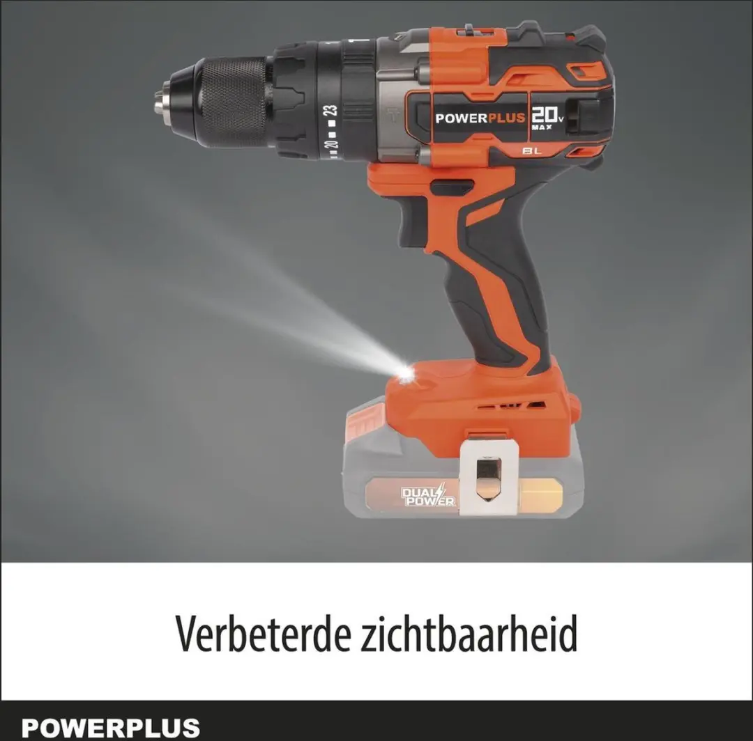Powerplus POWDP15220 Accuboormachine 20V - Klopfunctie - afbeelding 6 van 6
