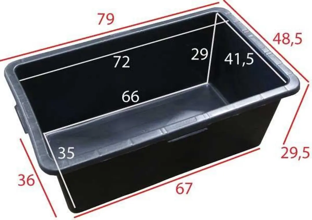 Gripline Speciekuip 90L - Zwart
