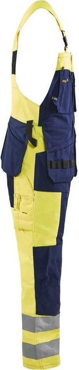 Blåkläder Bretelbroek High Vis 2603-1860 - 52 - Geel/Marineblauw