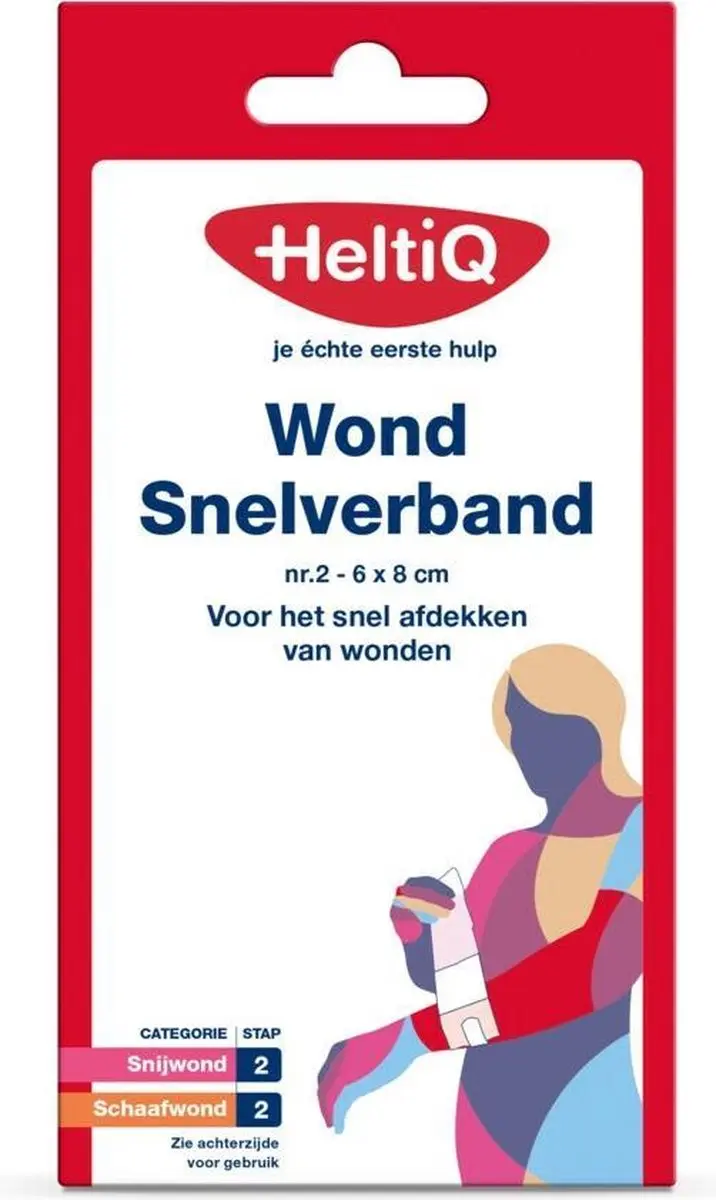 Heltiq Wondsnelverband nr. 2 6x8cm - Wit