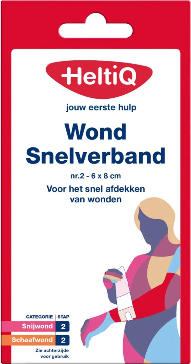 Heltiq Wondsnelverband nr. 2 6x8cm - Wit