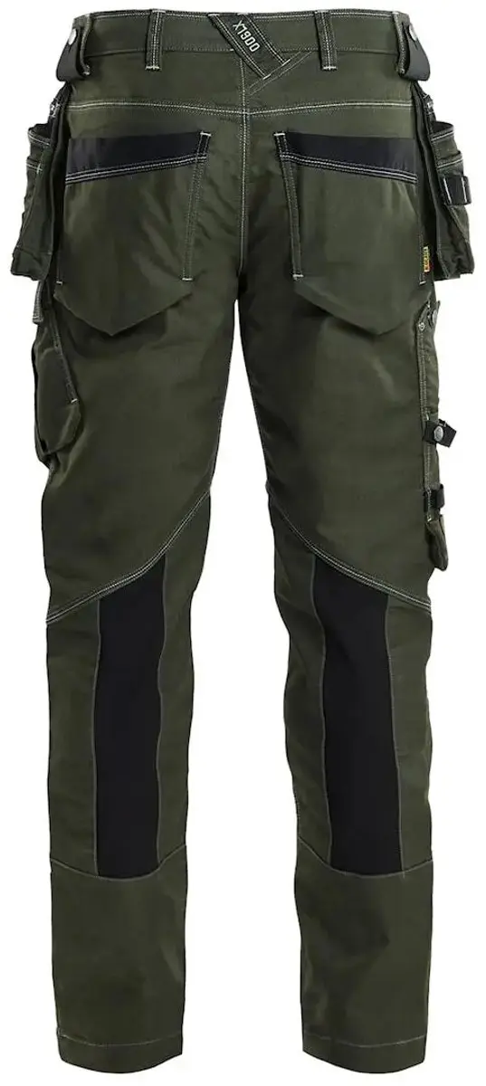 Blåkläder Werkbroek X1900 Denim Stretch - 112 - Donker herfstgroen/Zwart - afbeelding 4 van 5