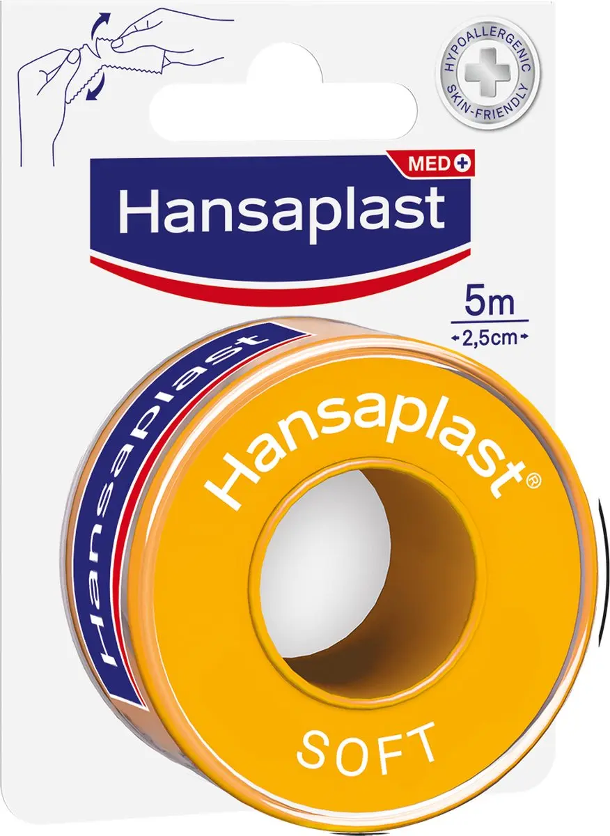 Hansaplast Soft Hecht Pleister 2,5cmx5m