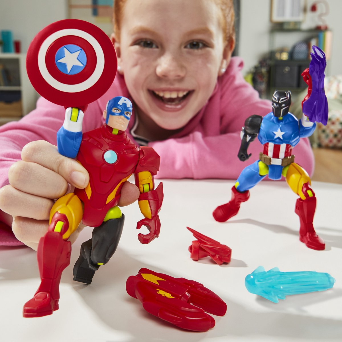 Hasbro Marvel actiefiguur MixMashers Captain America 12 cm speelgoed.