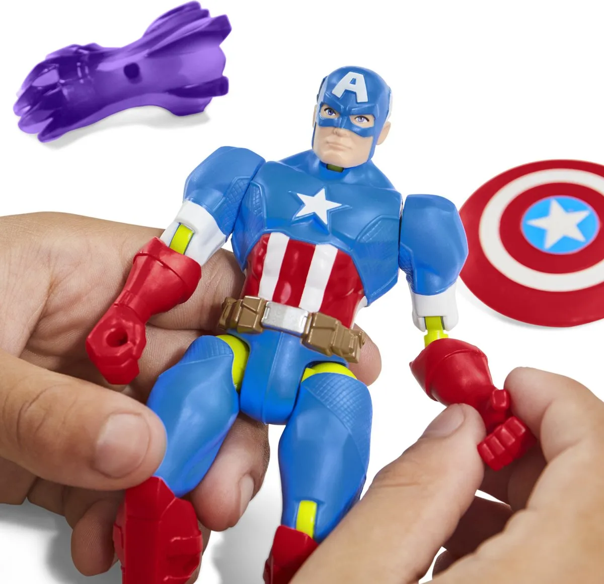 Hasbro Marvel MixMashers Captain America Actiefiguur 12cm - Multicolor - afbeelding 6 van 6