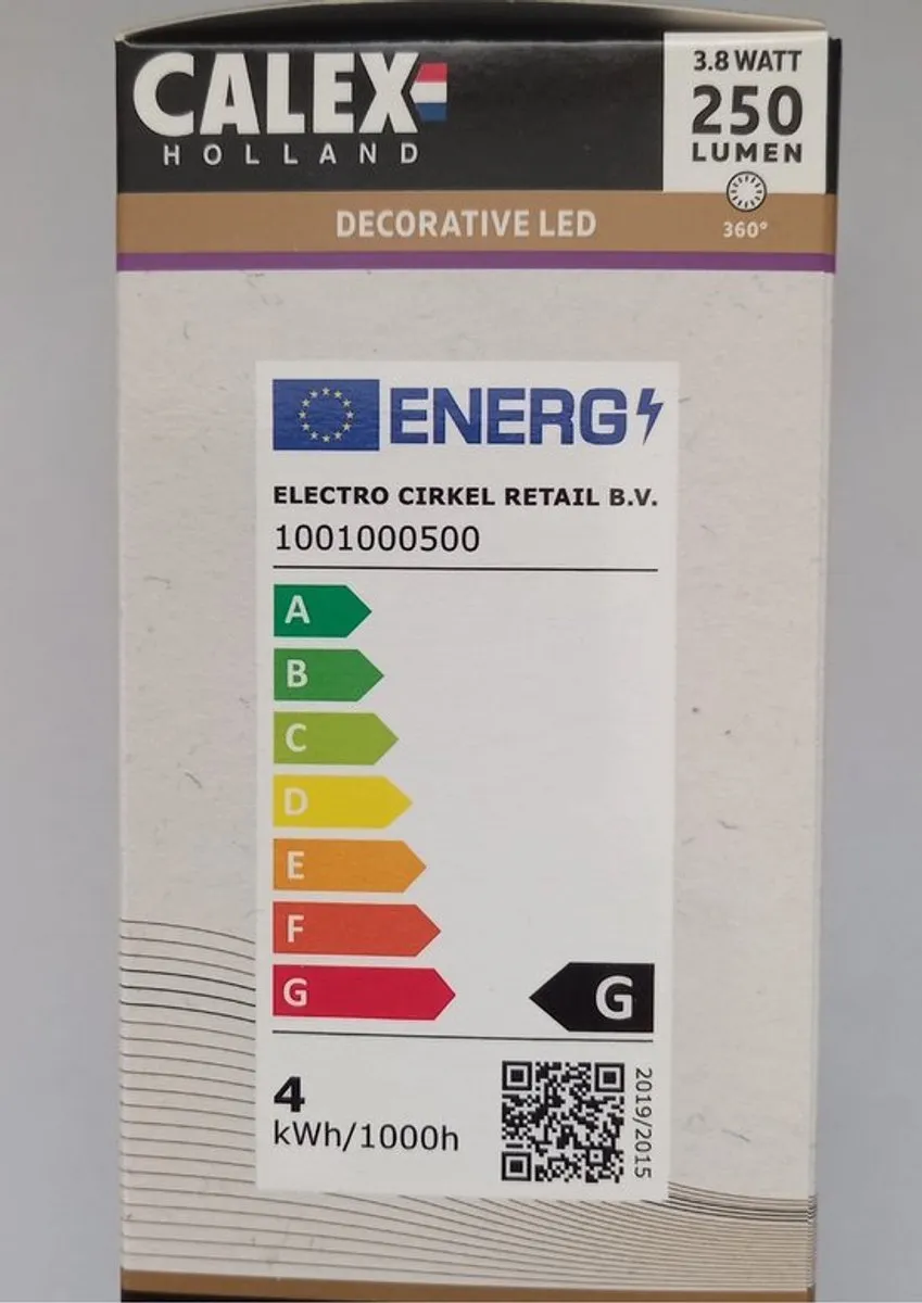 Calex LED Lamp 3.8W E27 250lm Goud - 2 Stuks