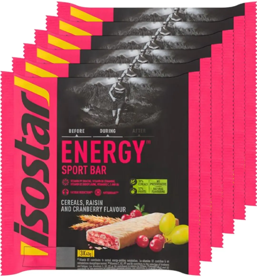 Isostar Energy Sport Bar Cranberry & Cereals 6x40g