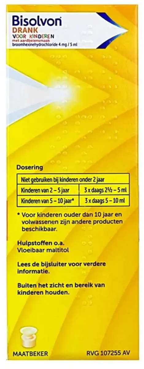 Bisolvon Drank Voor Kinderen Aardbeiensmaak 125ml