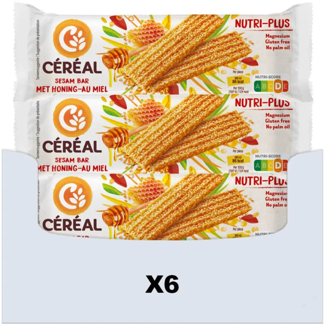Cereal Sesambar Honing - 6 Stuks