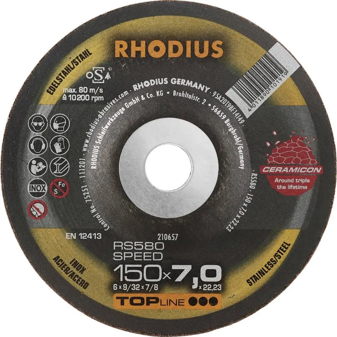 Rhodius 210657 Afbraamschijf 150mm