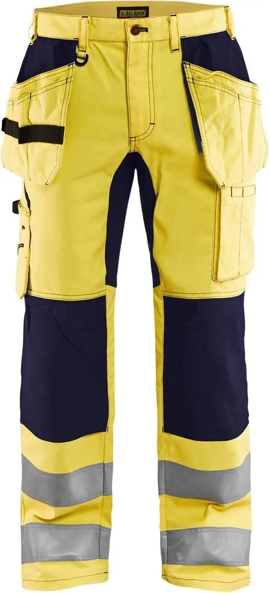 Blåkläder Werkbroek 1552-1811 High Vis Geel/Marineblauw