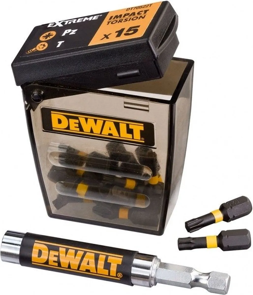 DeWalt DT70522T FLEXTORQ Schroefbitset 15-delig - T15