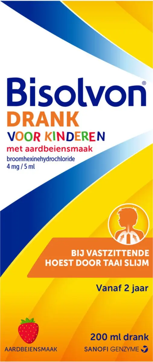 Bisolvon Drank Voor Kinderen Aardbeiensmaak - 200ml x2