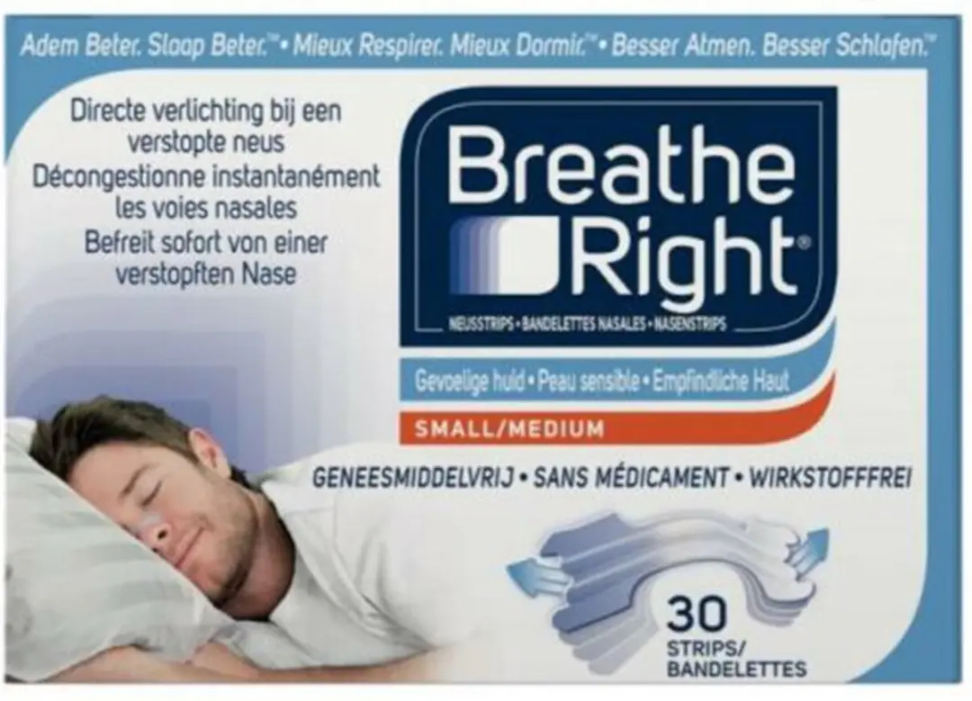 Breathe Right Neusstrips Gevoelige Huid - 90 Stuks