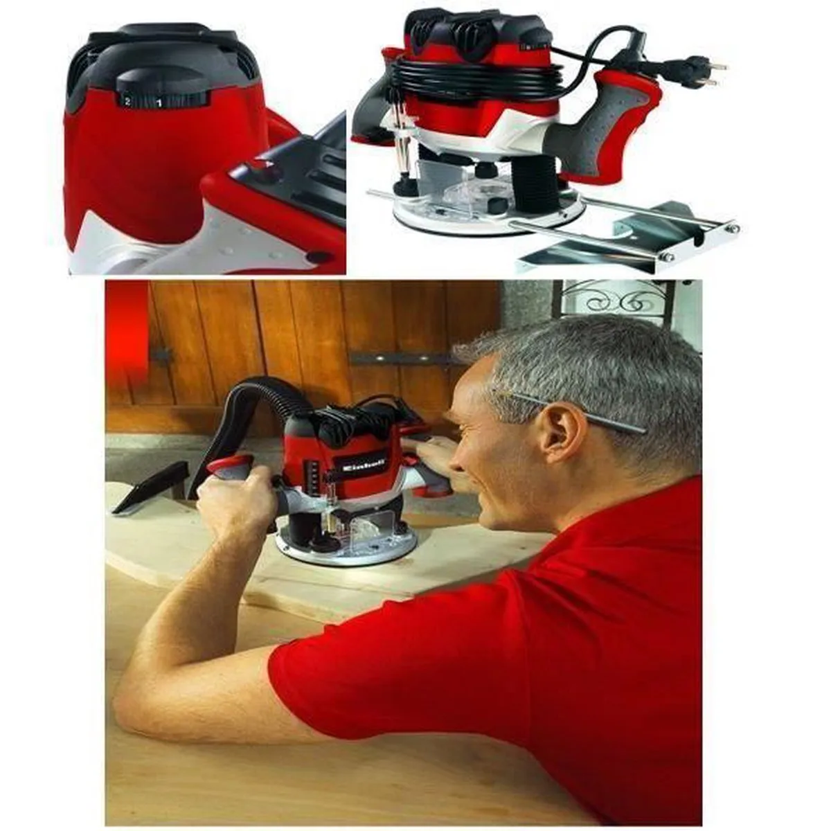 Einhell TE-RO 1255 E Elektrische Bovenfrees 1200W - Rood