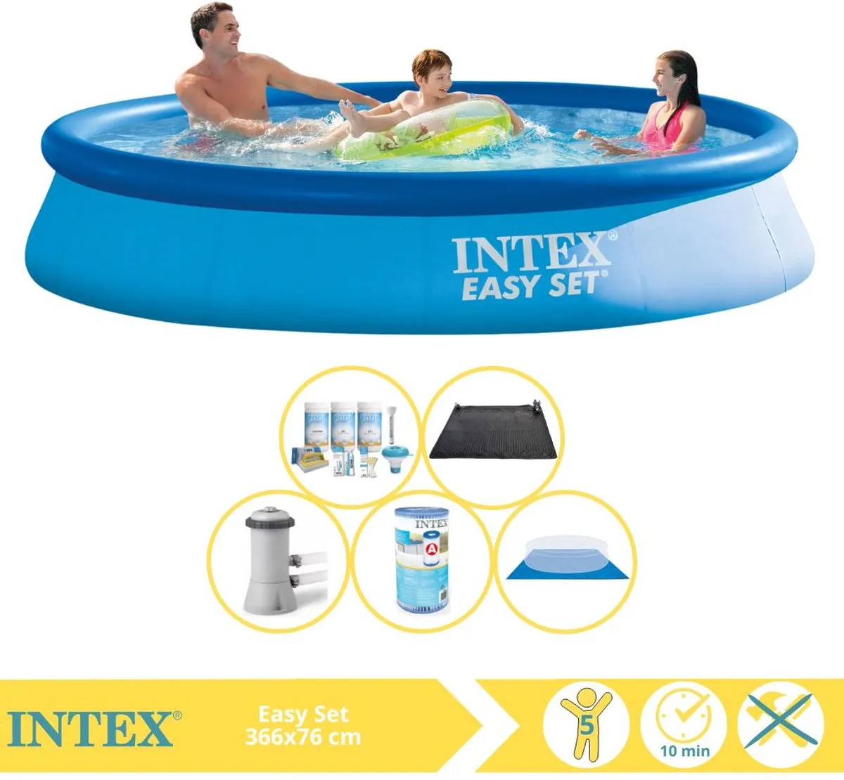Intex Easy Set 28130NP Opblaaszwembad 366x76cm